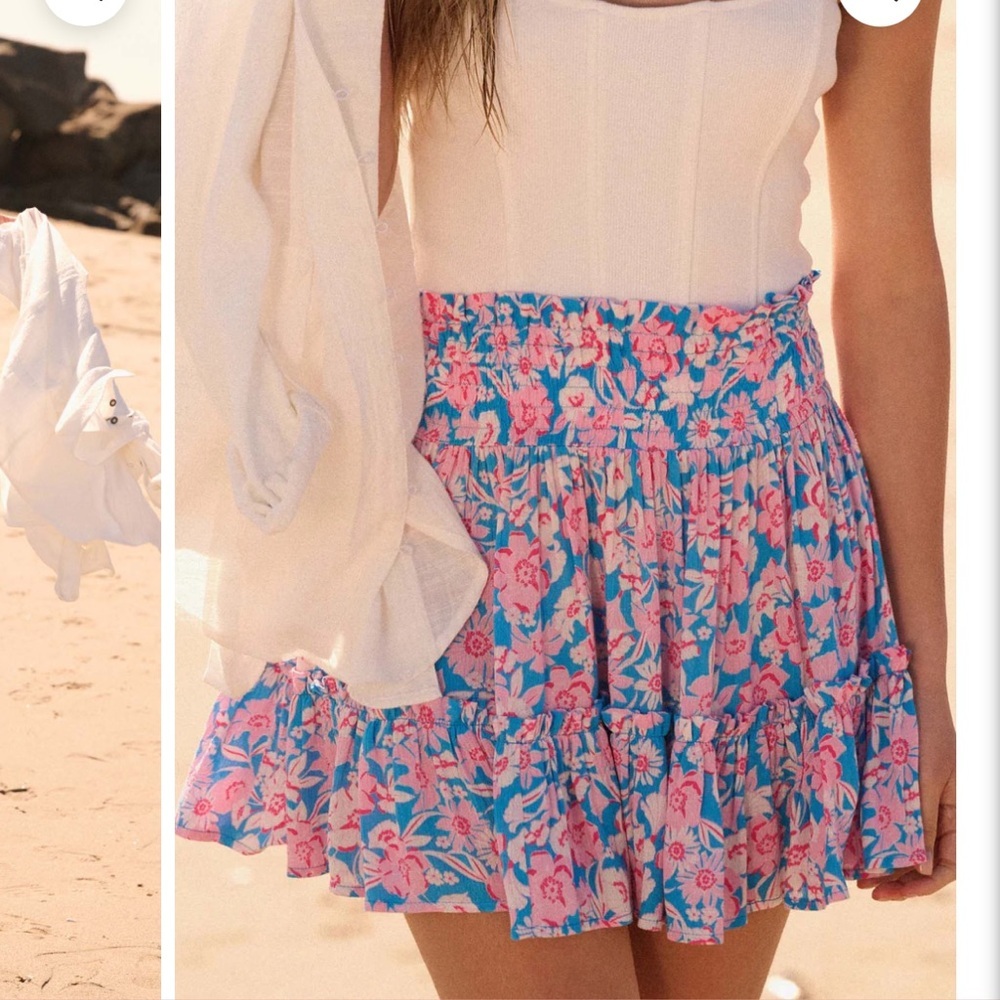 Floral Ruffle Mini Skirt - Picture 7 of 7